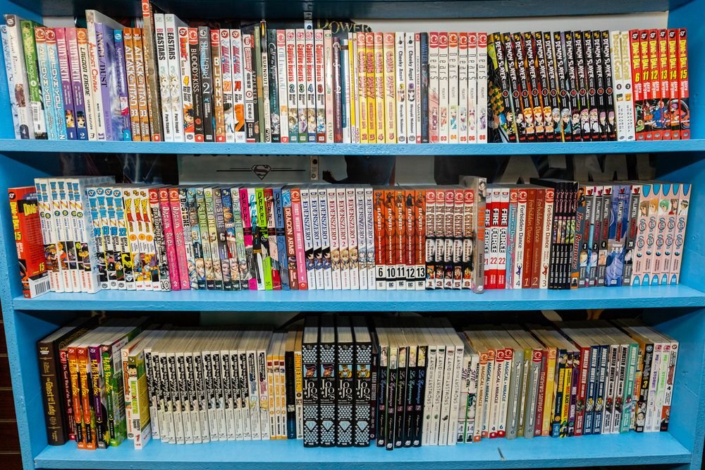 Manga shelves at Comic Book Hideout